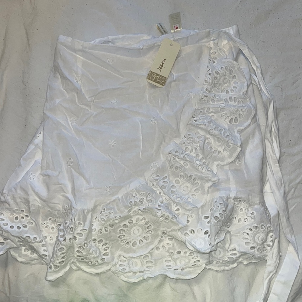 HandMade White Wrap Skirt